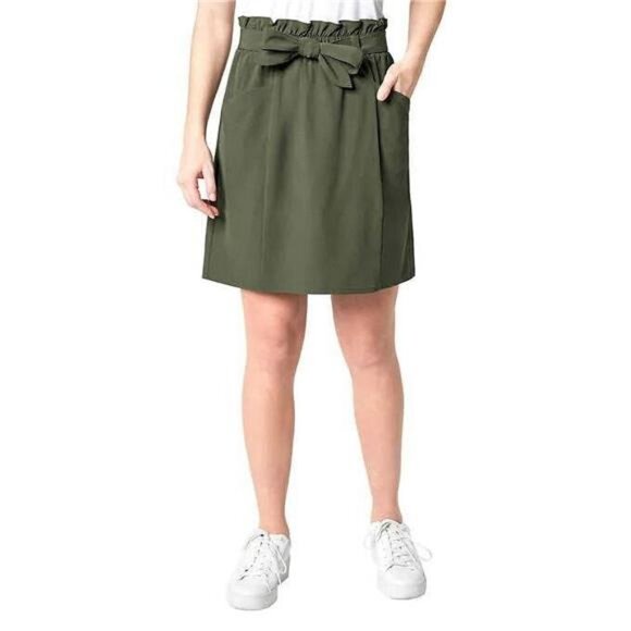 Mondetta Pants - Mondetta Ladies' Cargo Skirt (Dusty Olive, X-S)mall